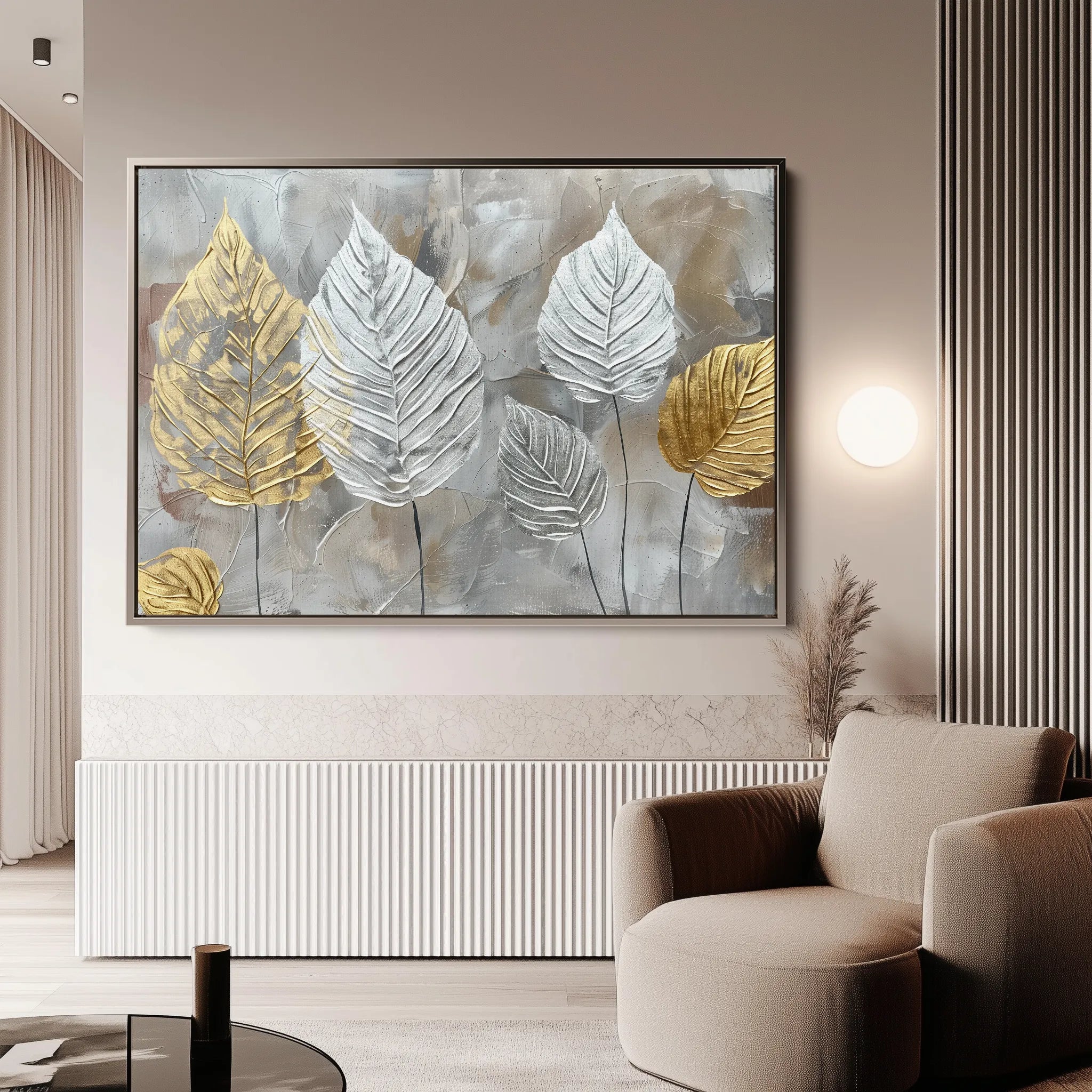 Floral 845 Canvas Art 18" x 24" / 45 x 60 cm / Black