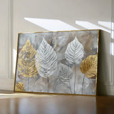 Floral 845 Canvas Art 18" x 24" / 45 x 60 cm / Black