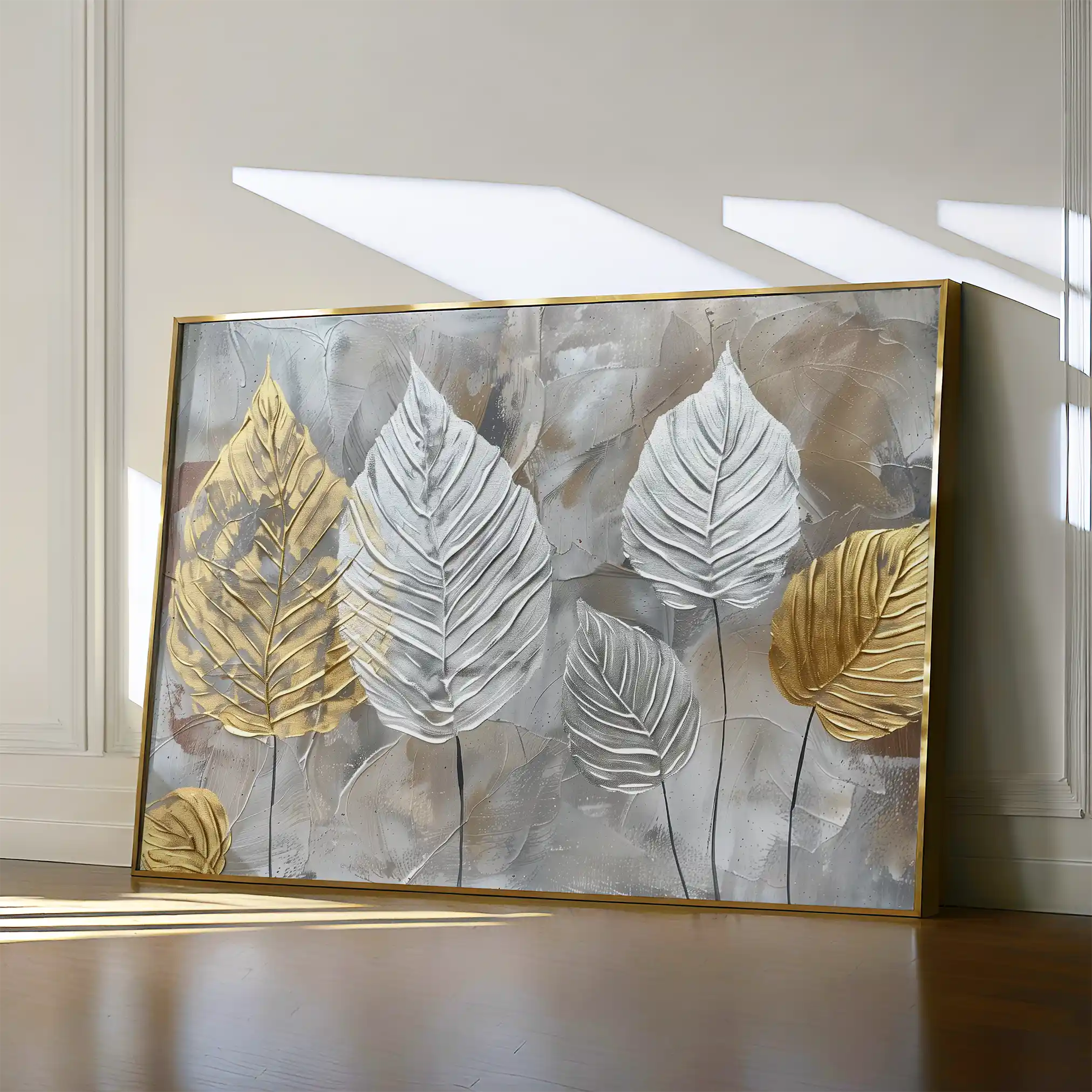 Floral 845 Canvas Art 60 x 40 cm / Black