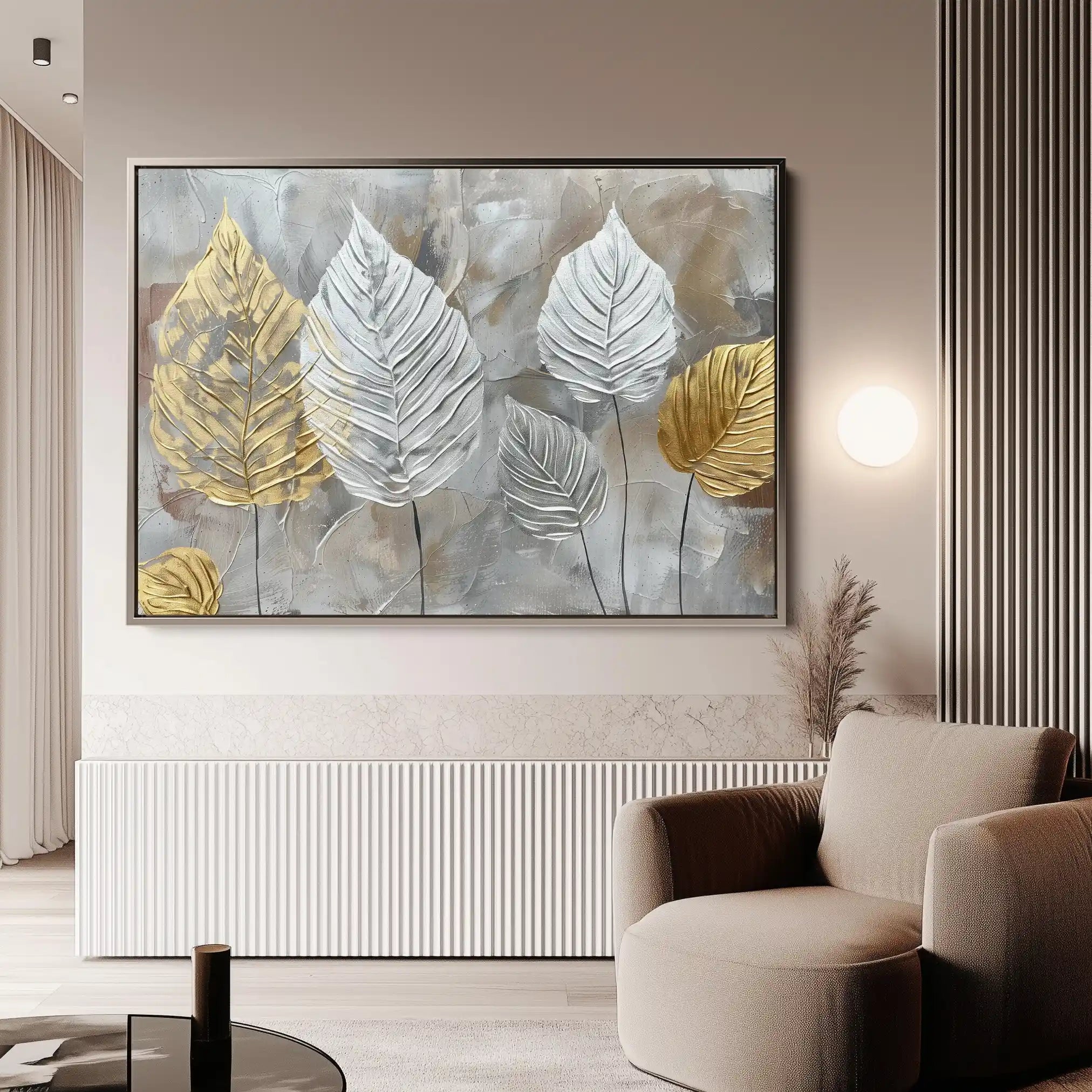 Floral 845 Canvas Art 60 x 40 cm / Black