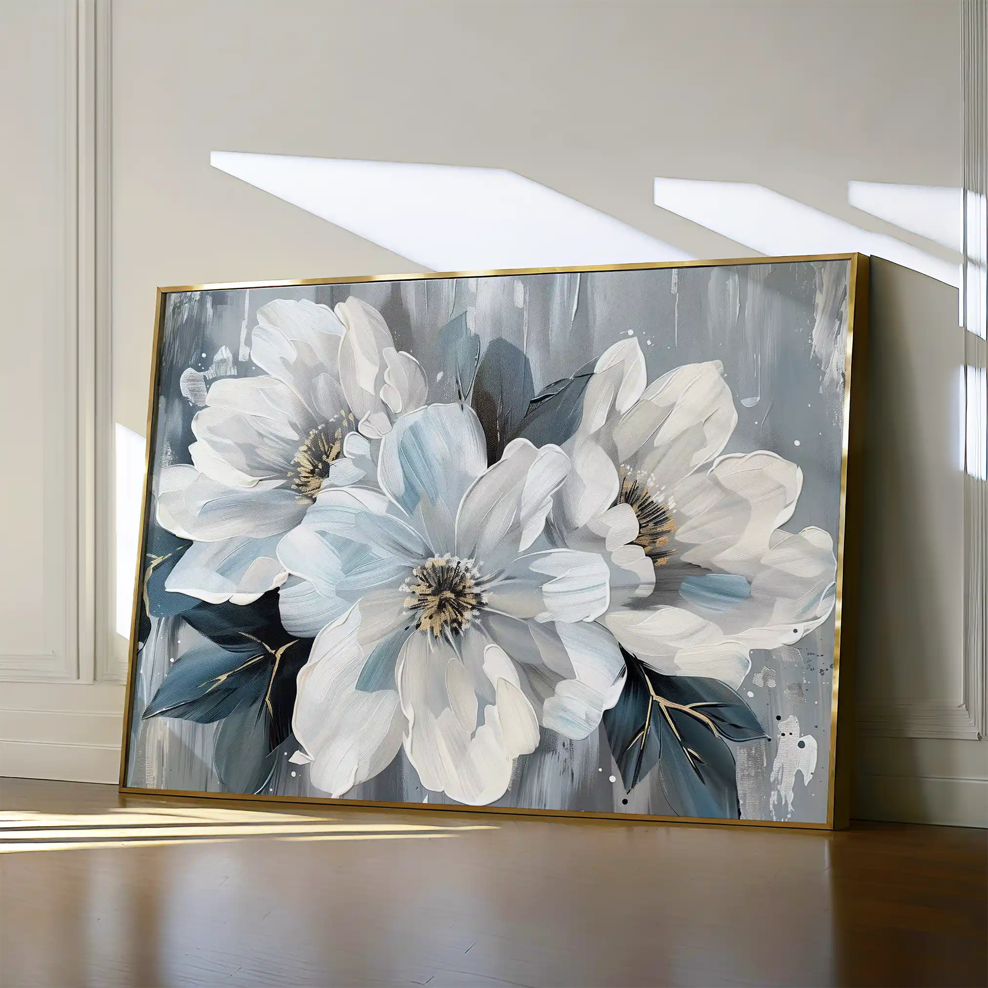 Floral 846 Canvas Art 60 x 40 cm / Black