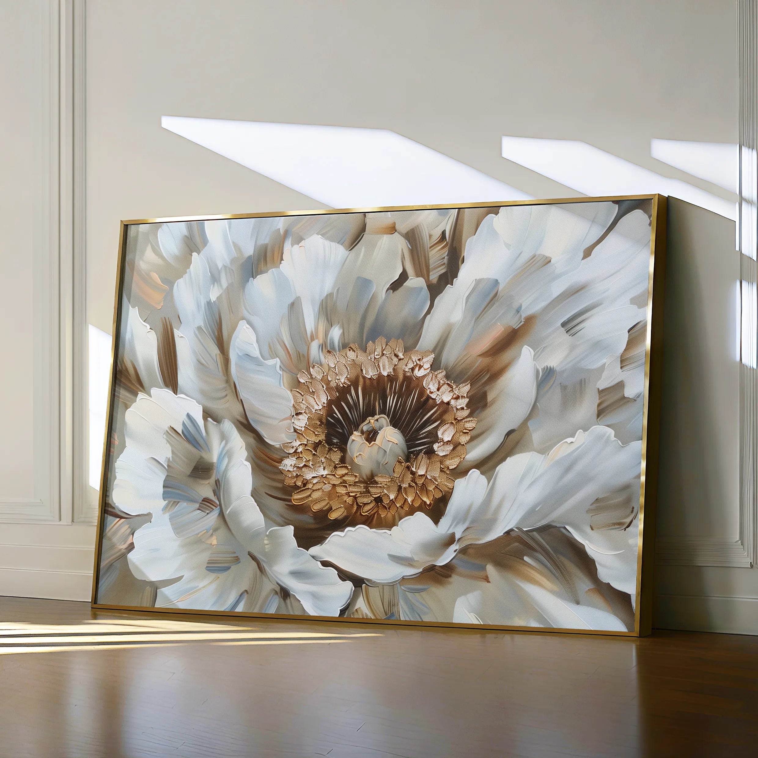 Floral 847 Canvas Art 18" x 24" / 45 x 60 cm / Black