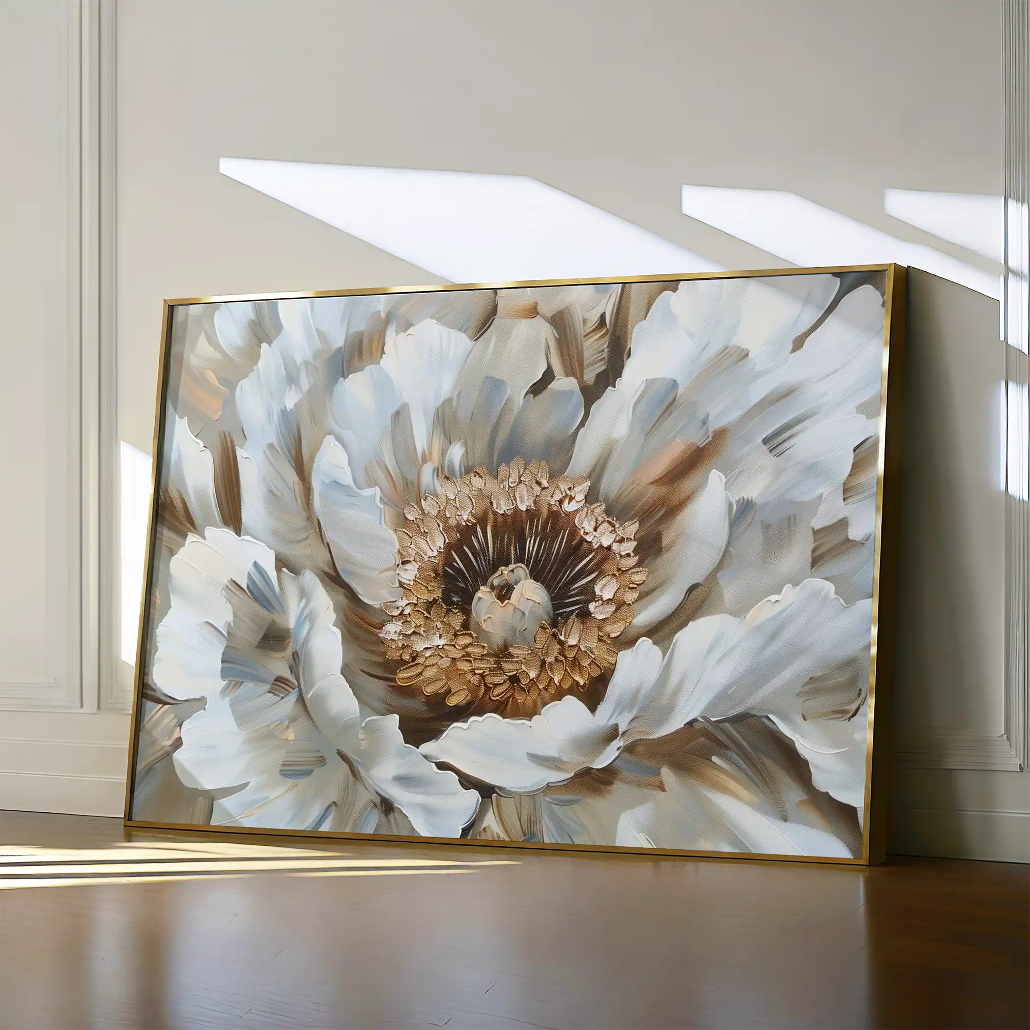 Floral 847 Canvas Art 60 x 40 cm / Black