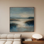 Abstract 848 Canvas Art 16" x 16" / 40 x 40 cm / Black