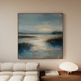 Abstract 848 Canvas Art 16" x 16" / 40 x 40 cm / Black
