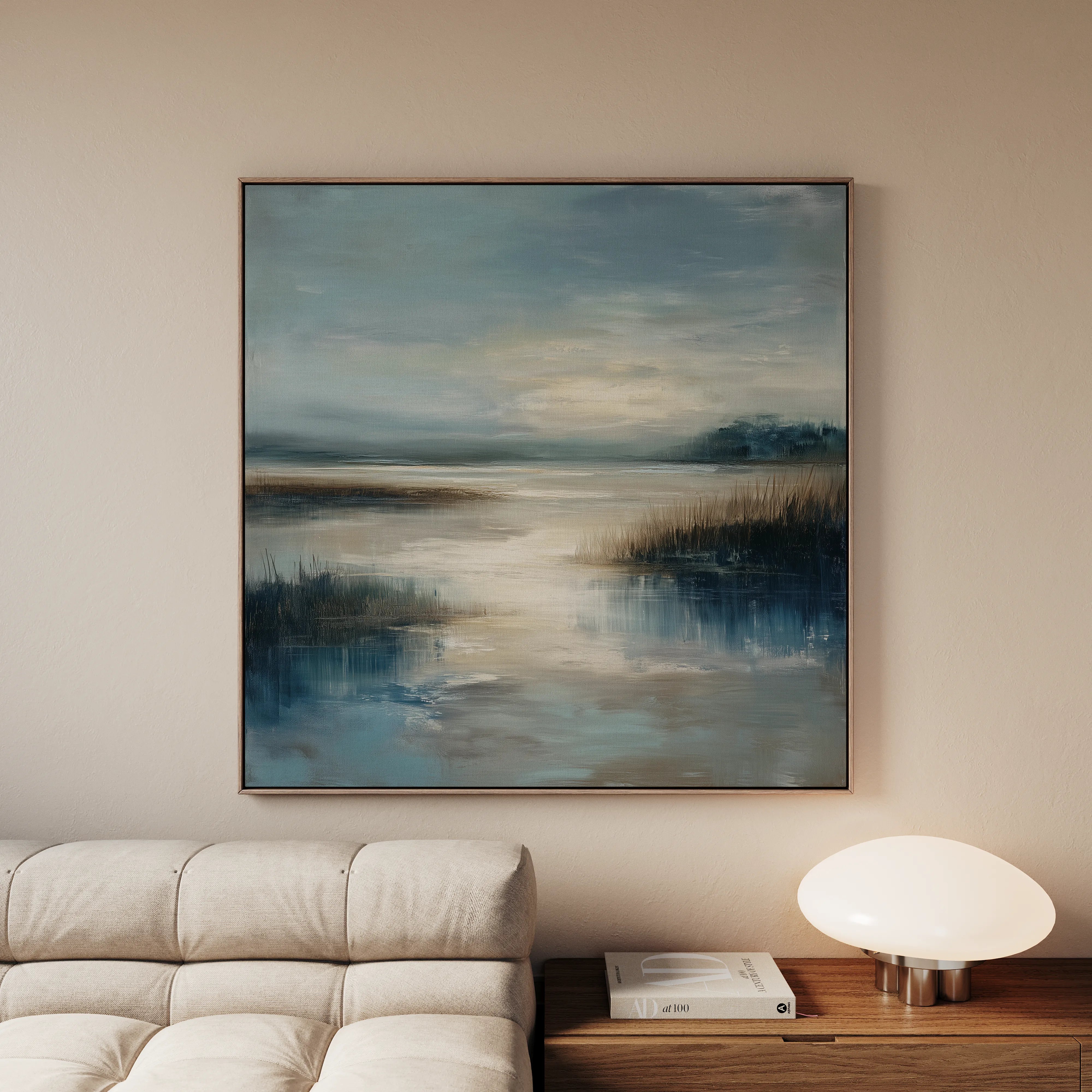 Abstract 848 Canvas Art 16" x 16" / 40 x 40 cm / Black