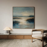 Abstract 848 Canvas Art 16" x 16" / 40 x 40 cm / Black