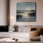 Abstract 848 Canvas Art 16" x 16" / 40 x 40 cm / Black