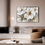 Floral 848 Canvas Art 18" x 24" / 45 x 60 cm / Black