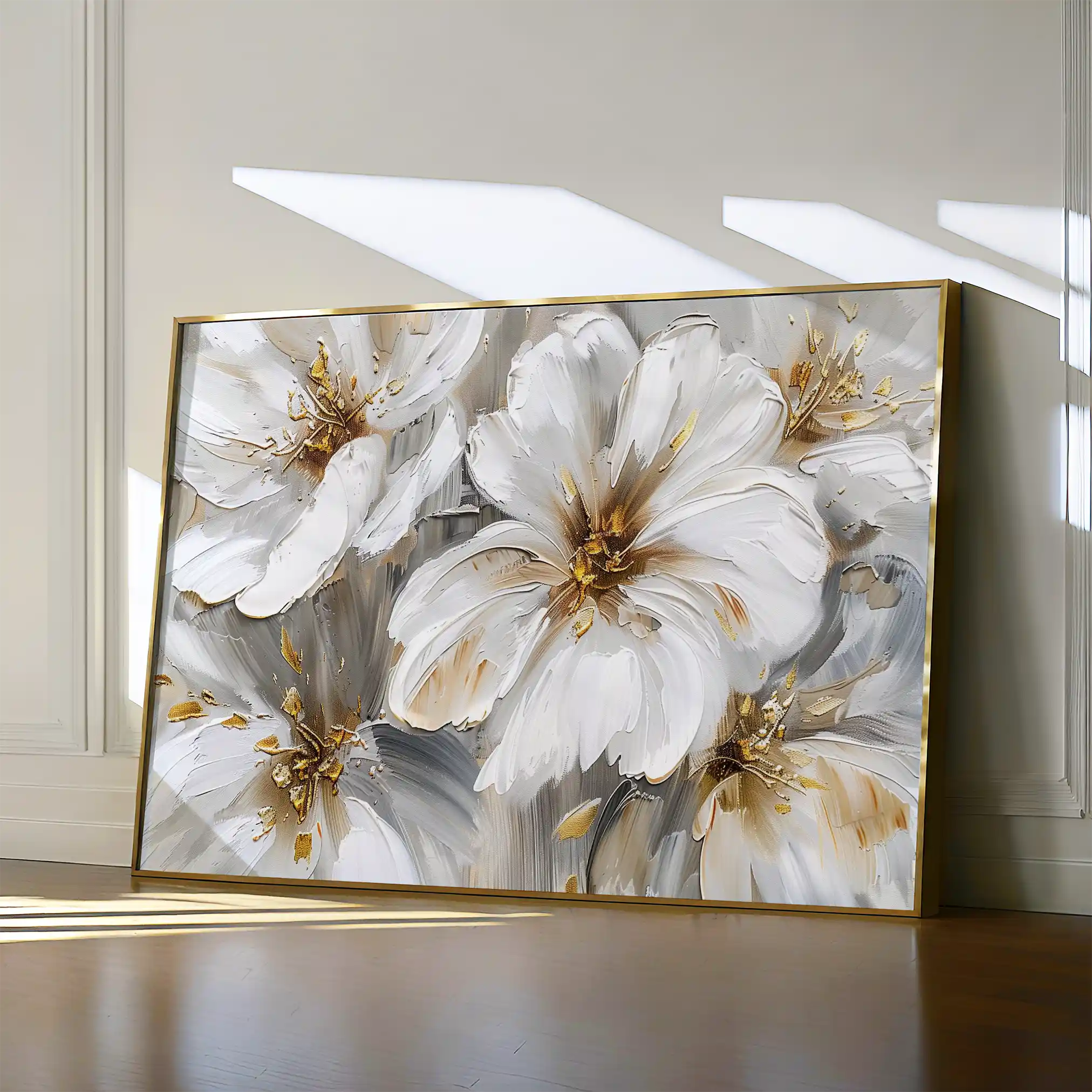 Floral 848 Canvas Art 60 x 40 cm / Black