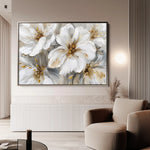 Floral 848 Canvas Art 60 x 40 cm / Black