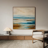 Abstract 849 Canvas Art 16" x 16" / 40 x 40 cm / Black