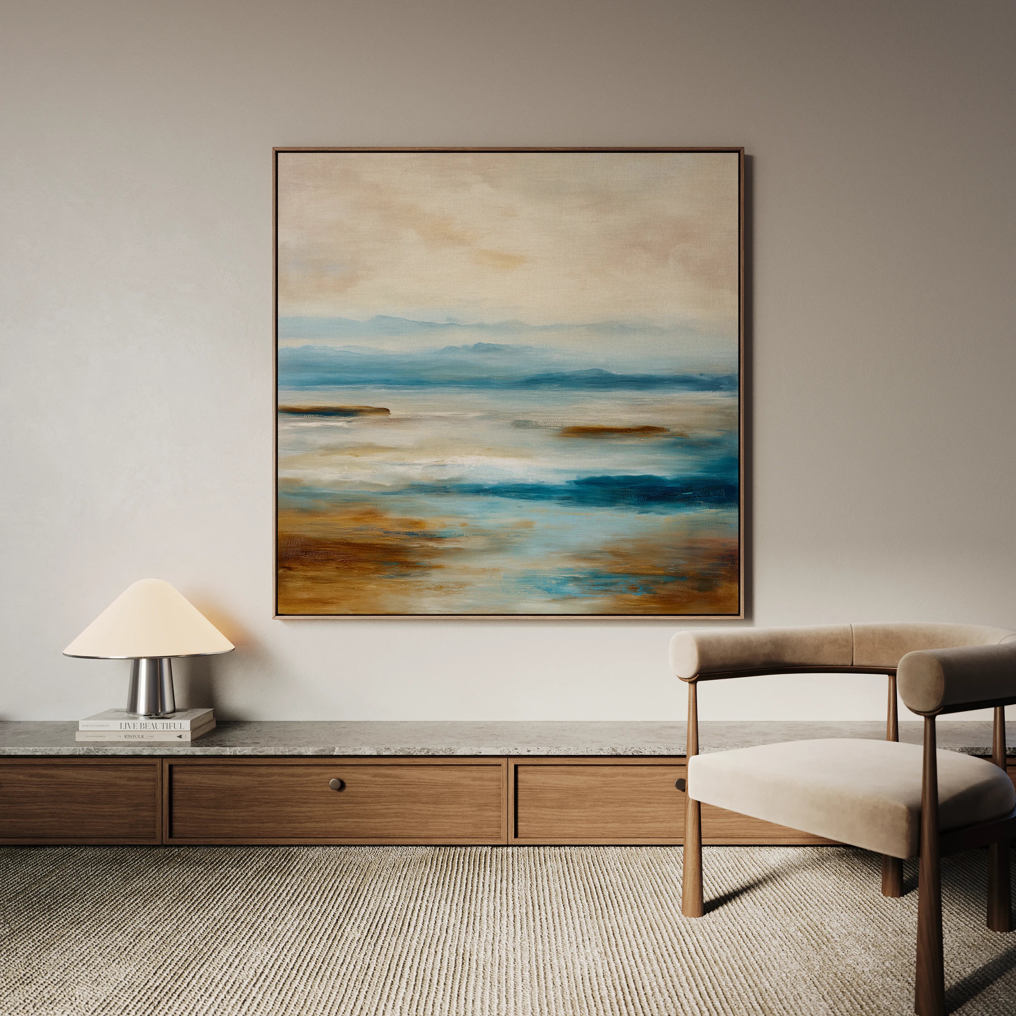 Abstract 849 Canvas Art 16" x 16" / 40 x 40 cm / Black