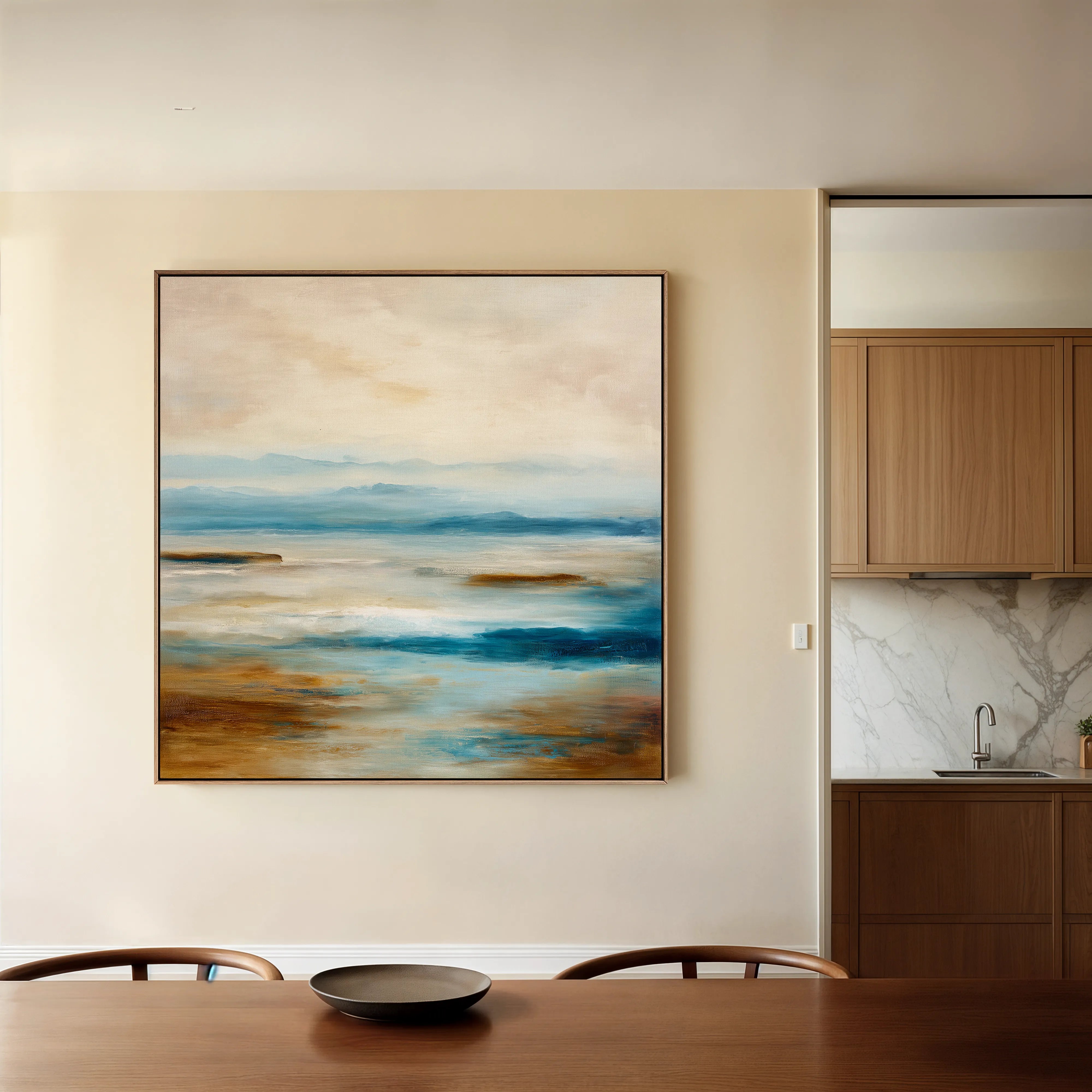 Abstract 849 Canvas Art 16" x 16" / 40 x 40 cm / Black