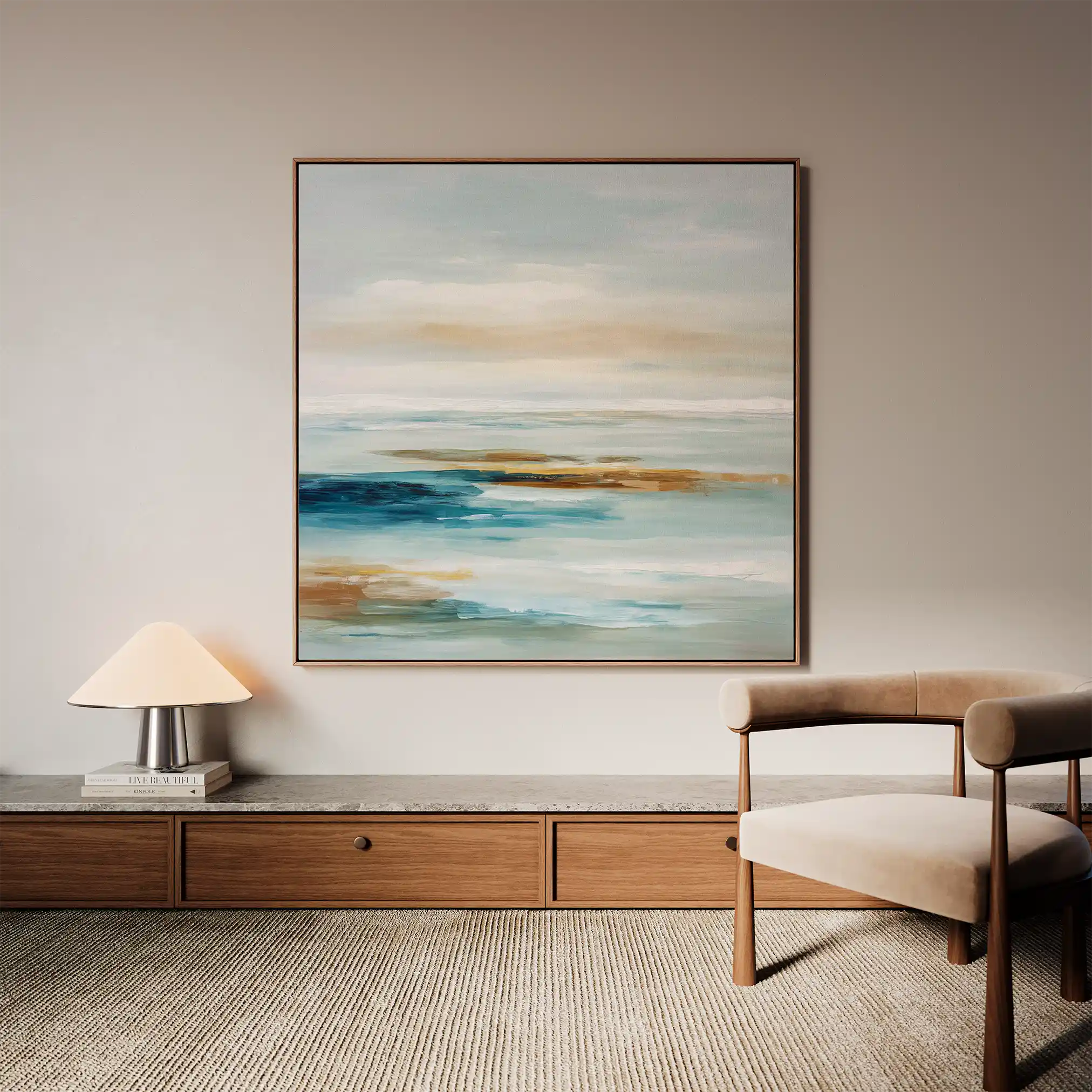 Abstract 850 Canvas Art 16" x 16" / 40 x 40 cm / Black