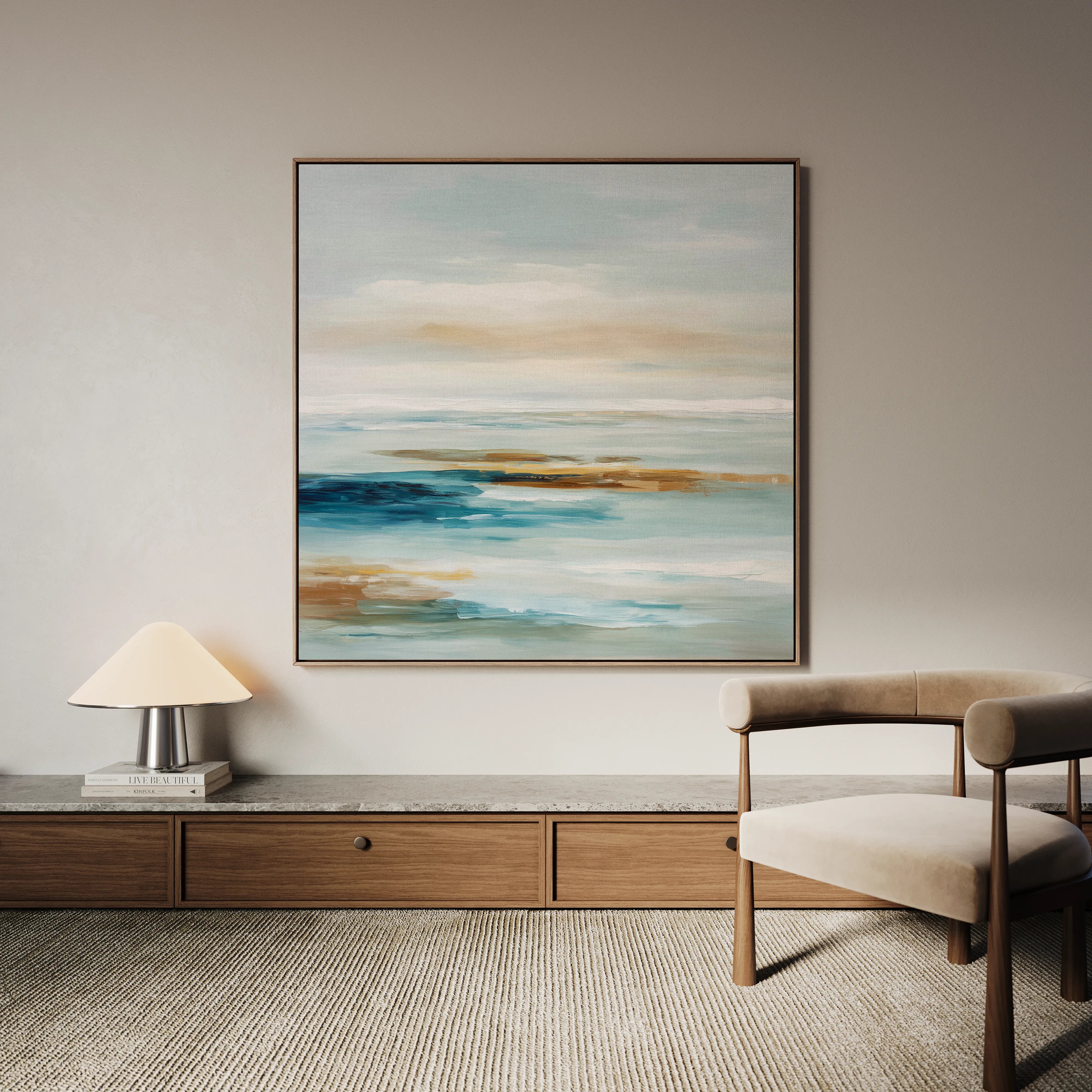 Abstract 850 Canvas Art 16" x 16" / 40 x 40 cm / Black