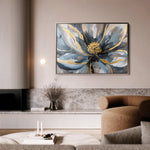 Floral 850 Canvas Art 18" x 24" / 45 x 60 cm / Black