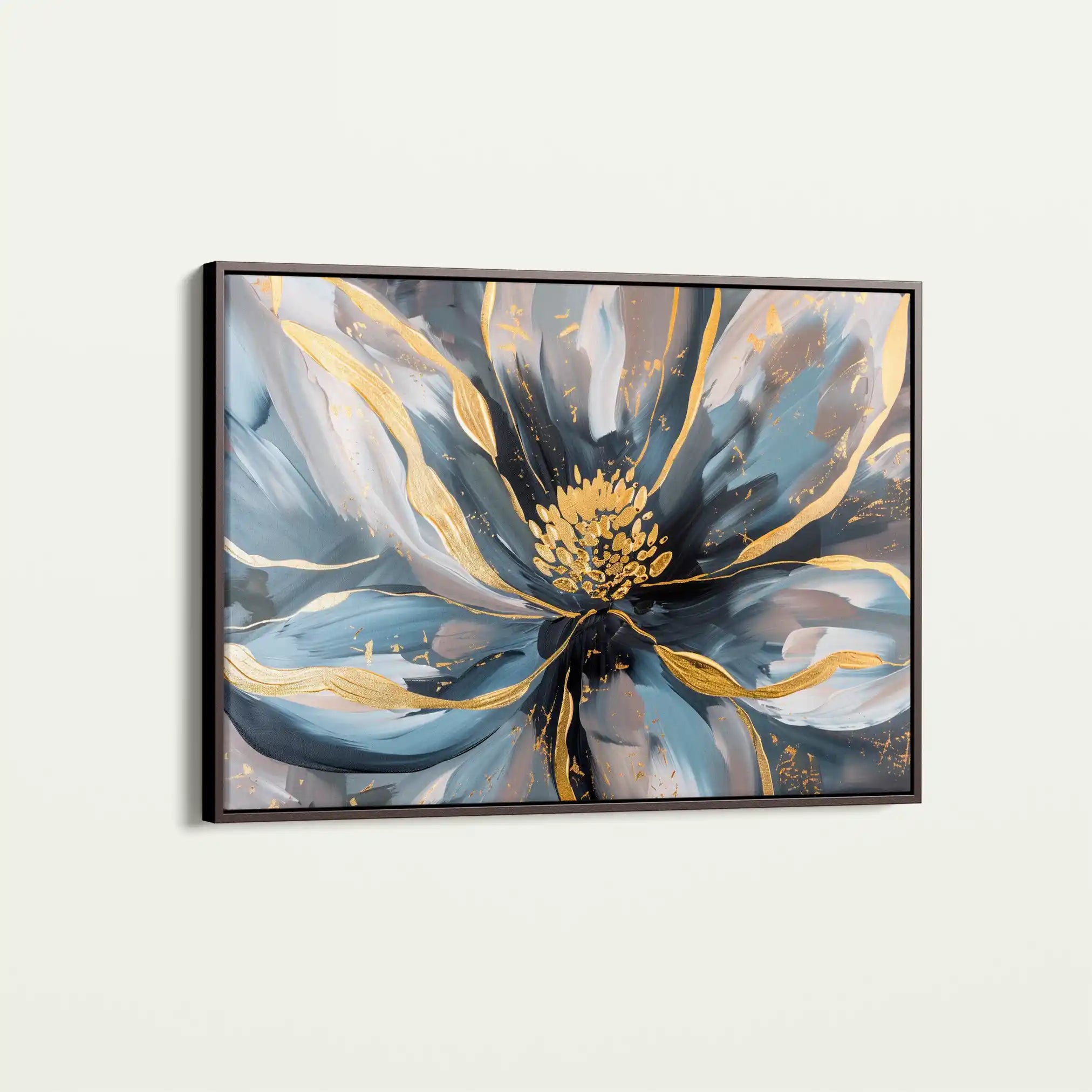 Floral 850 Canvas Art 60 x 40 cm / Black