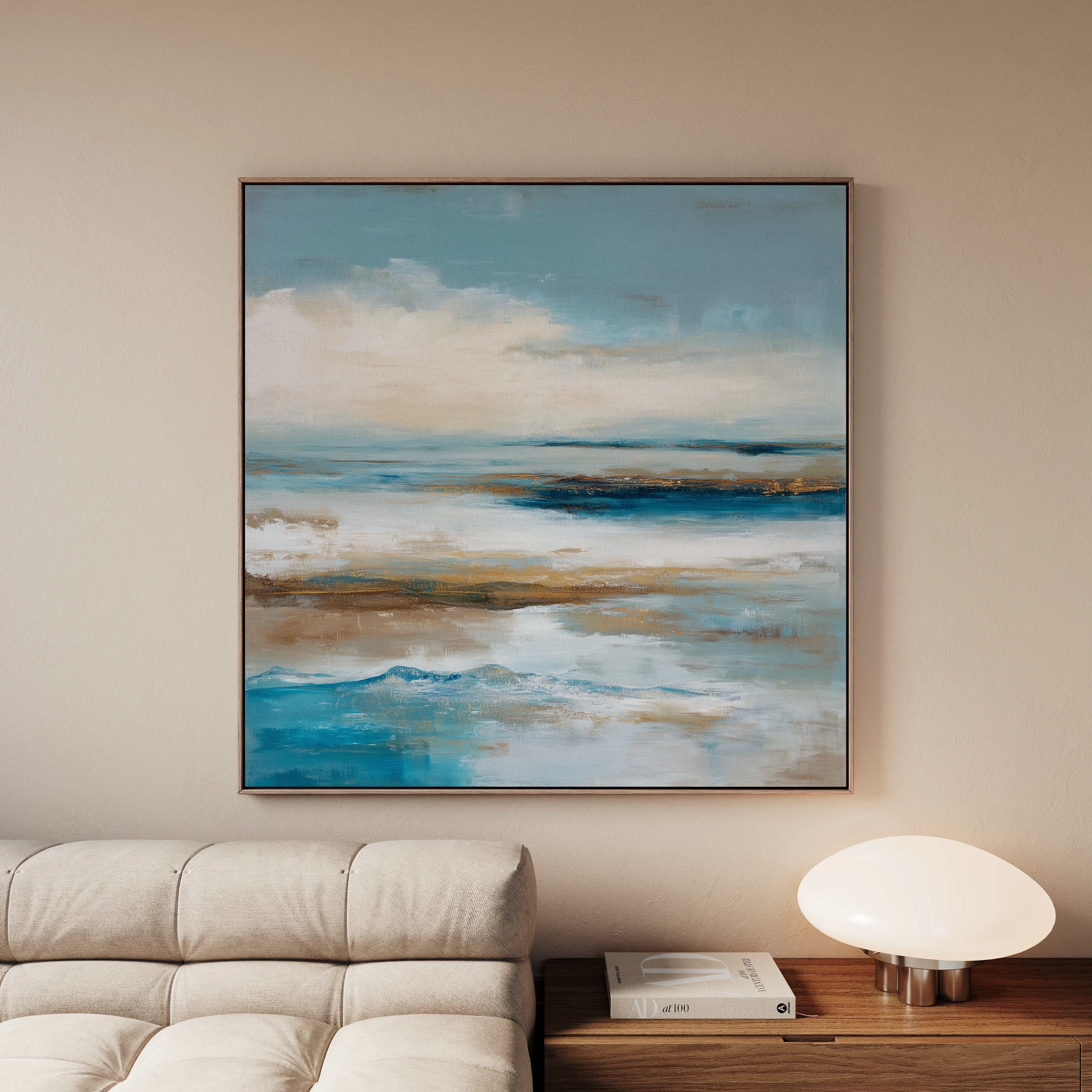 Abstract 851 Canvas Art 16" x 16" / 40 x 40 cm / Black
