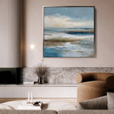 Abstract 851 Canvas Art 16" x 16" / 40 x 40 cm / Black
