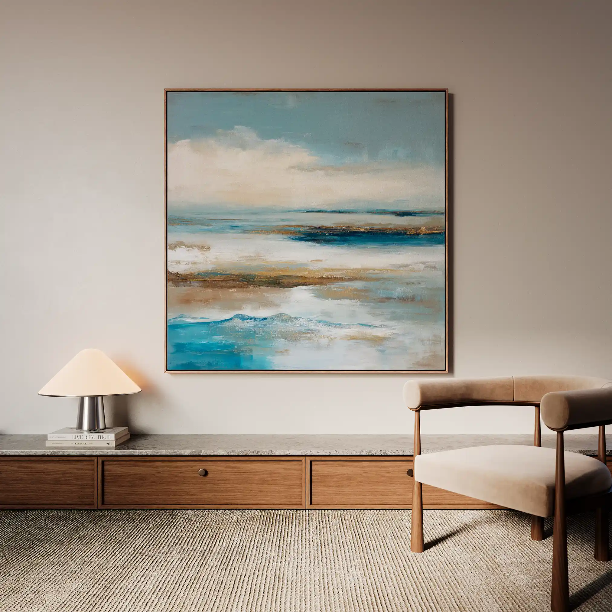 Abstract 851 Canvas Art 60 x 60 cm / Black