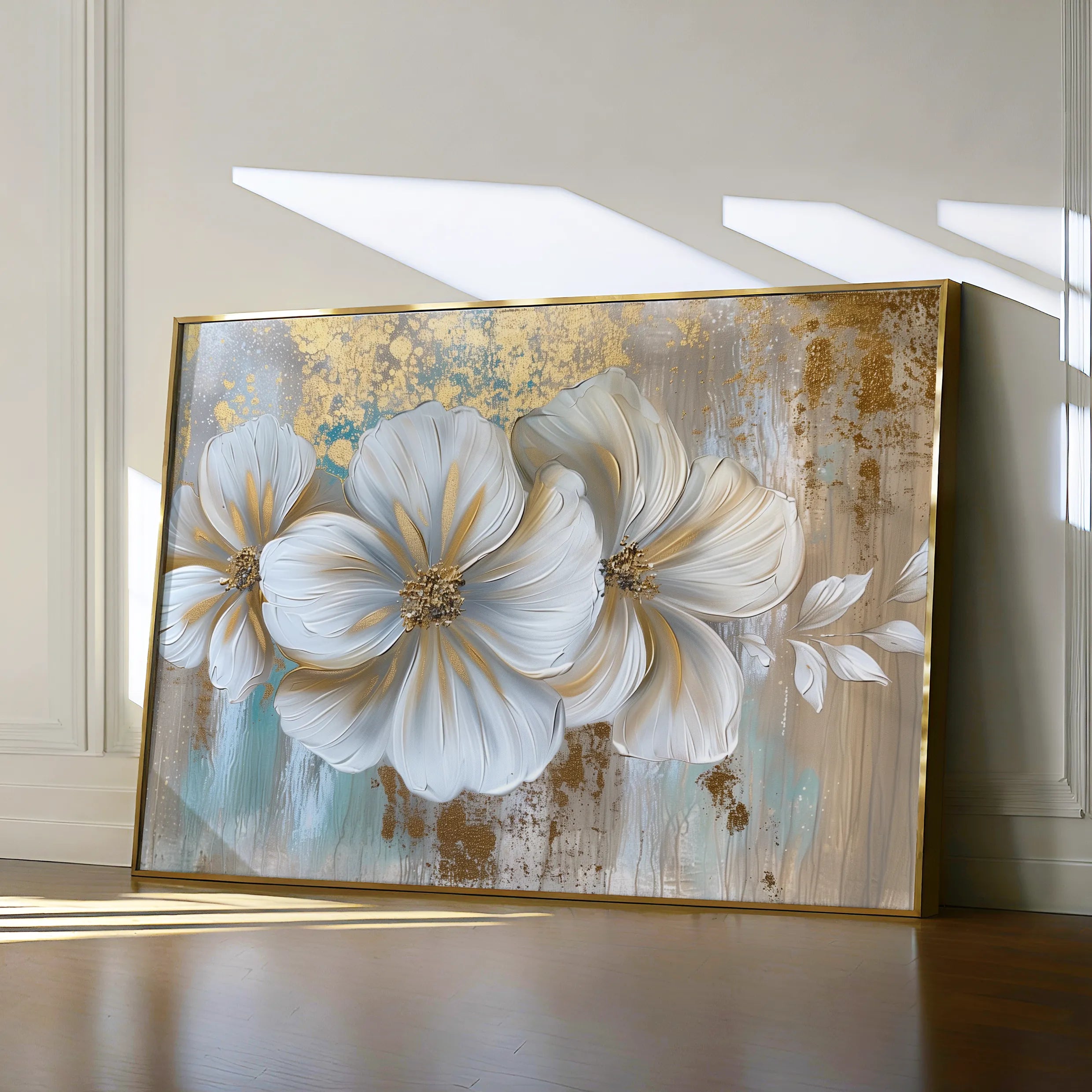 Floral 851 Canvas Art 18" x 24" / 45 x 60 cm / Black