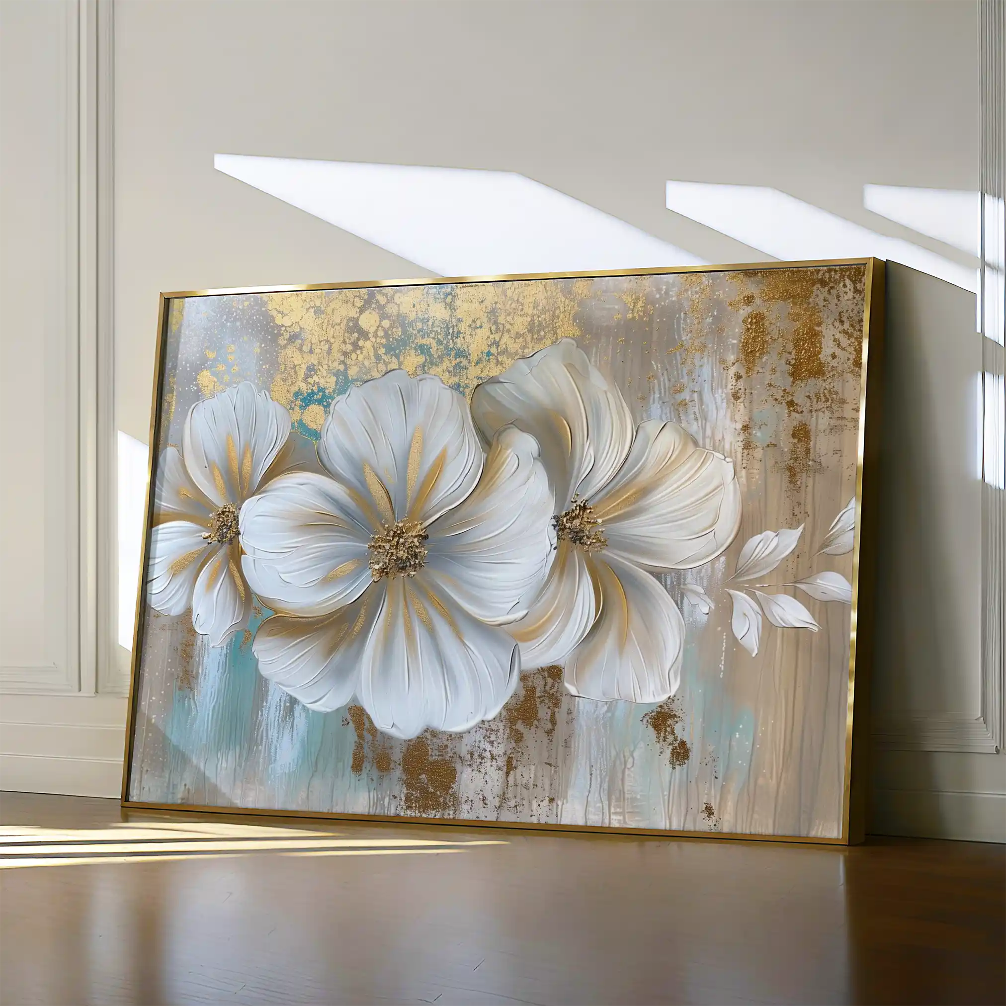 Floral 851 Canvas Art 60 x 40 cm / Black