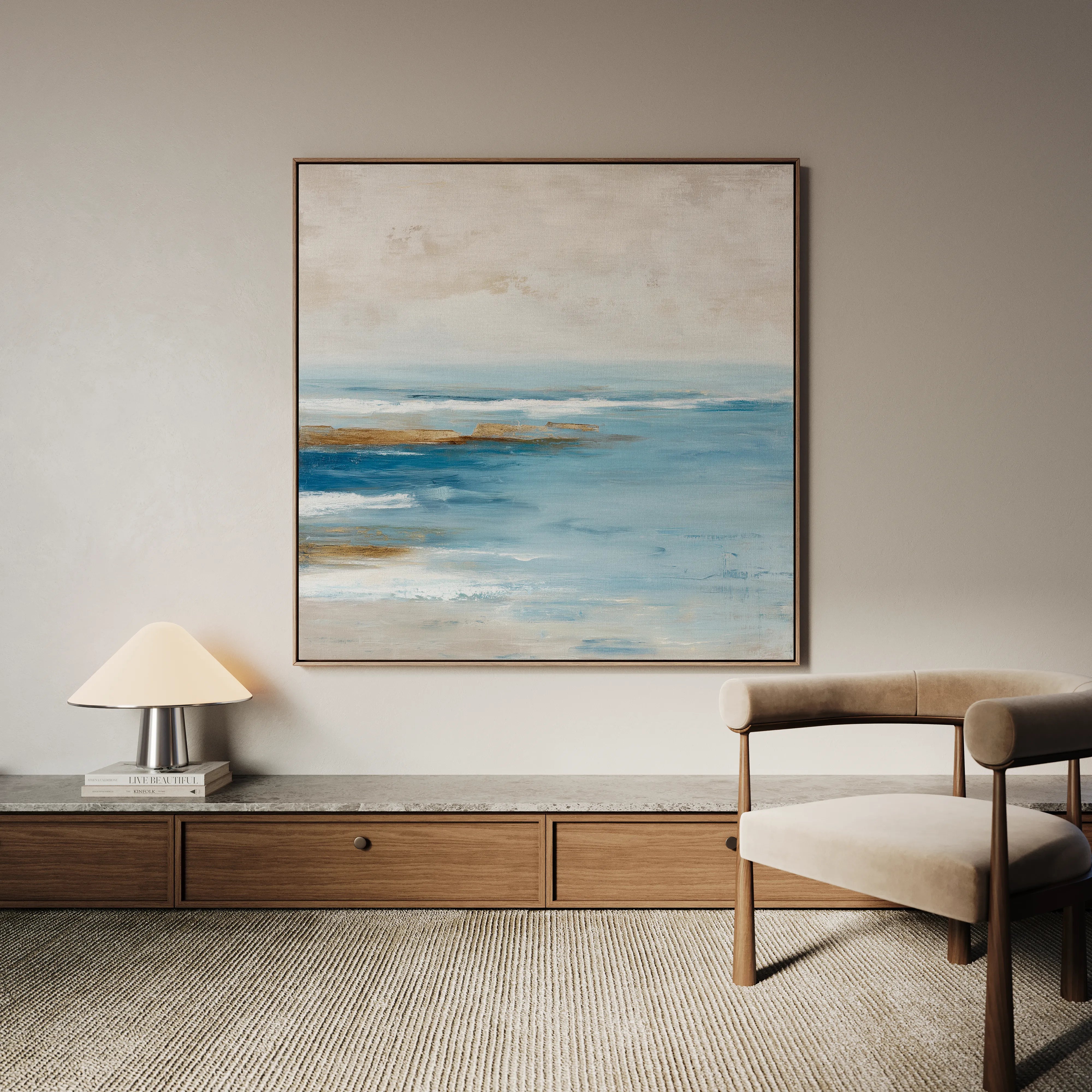 Abstract 852 Canvas Art 16" x 16" / 40 x 40 cm / Black