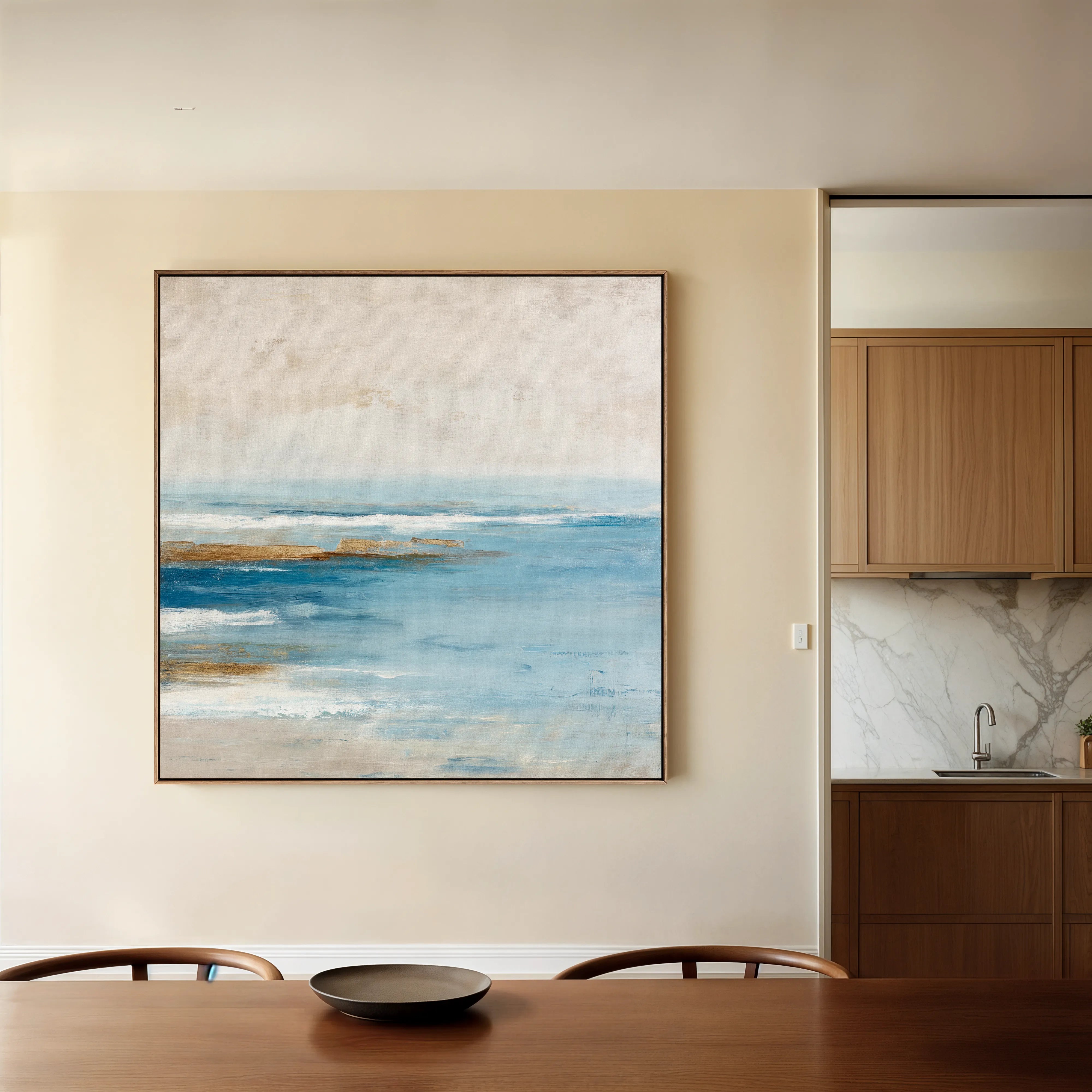 Abstract 852 Canvas Art 16" x 16" / 40 x 40 cm / Black