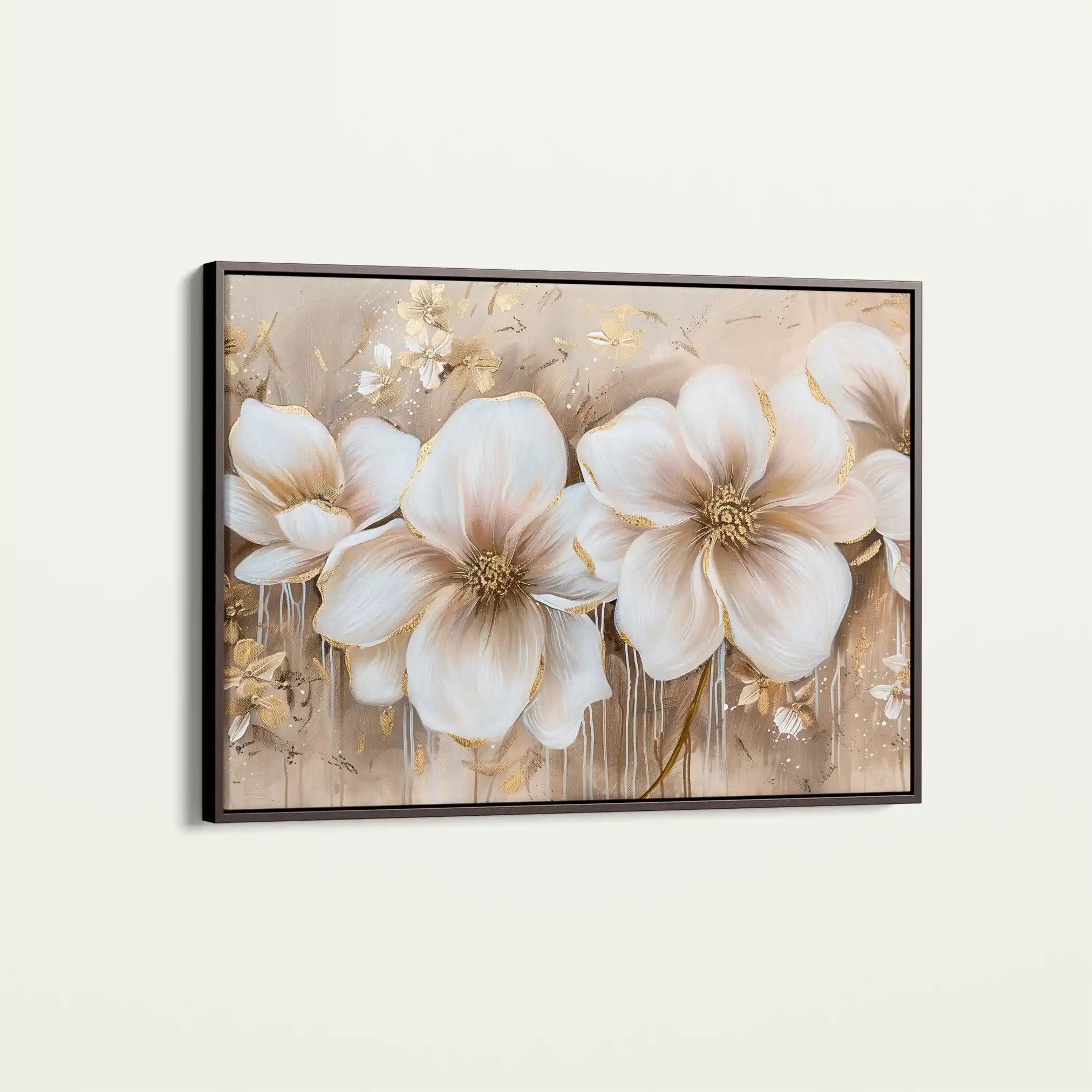 Floral 852 Canvas Art 60 x 40 cm / Black