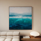 Abstract 853 Canvas Art 16" x 16" / 40 x 40 cm / Black