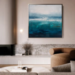 Abstract 853 Canvas Art 16" x 16" / 40 x 40 cm / Black
