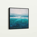 Abstract 853 Canvas Art 16" x 16" / 40 x 40 cm / Black