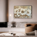 Floral 853 Canvas Art 18" x 24" / 45 x 60 cm / Black