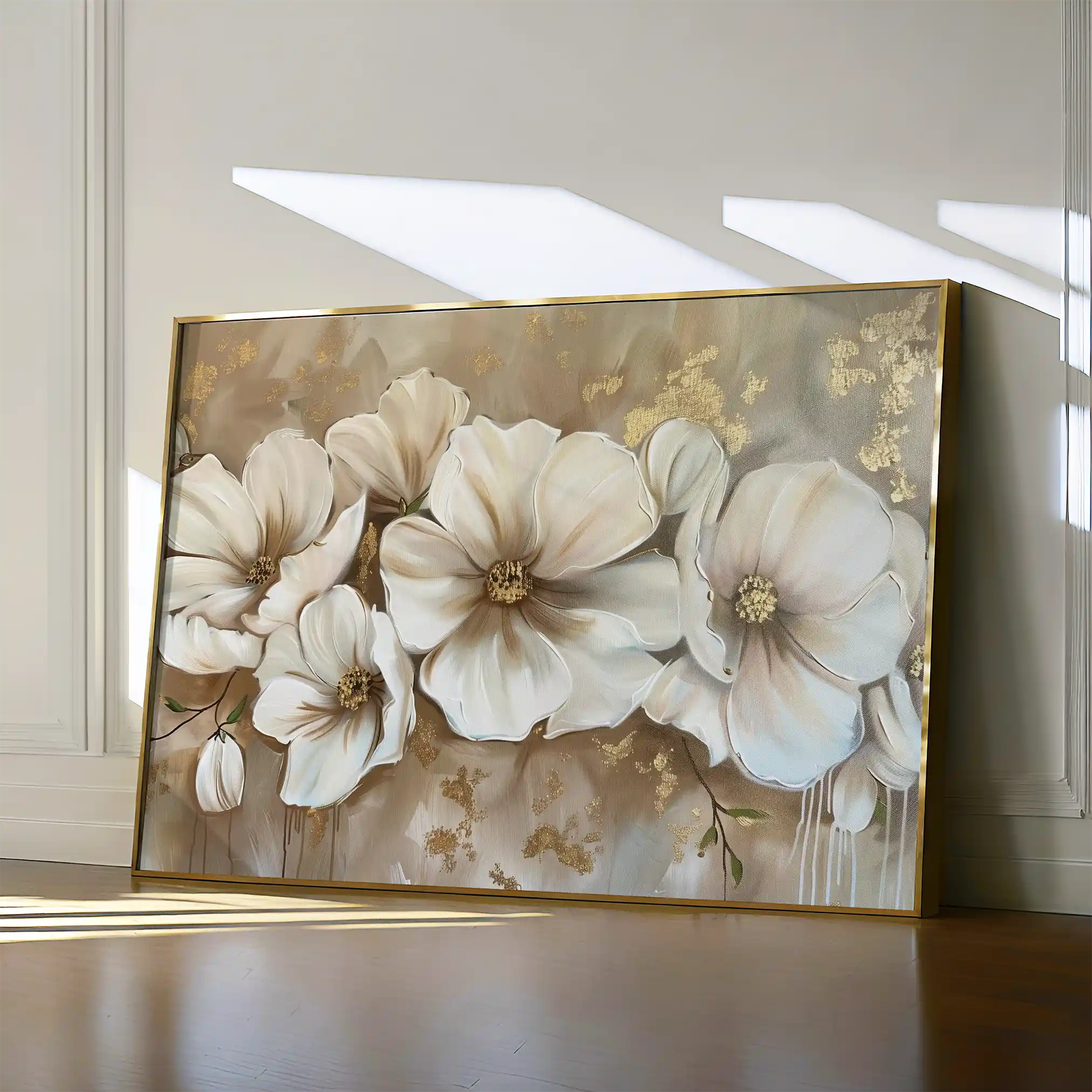 Floral 853 Canvas Art 60 x 40 cm / Black