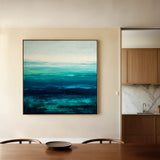 Abstract 854 Canvas Art 16" x 16" / 40 x 40 cm / Black