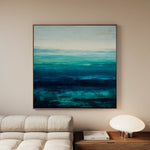 Abstract 854 Canvas Art 16" x 16" / 40 x 40 cm / Black