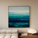 Abstract 854 Canvas Art 16" x 16" / 40 x 40 cm / Black