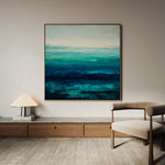 Abstract 854 Canvas Art 16" x 16" / 40 x 40 cm / Black
