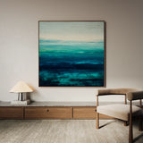Abstract 854 Canvas Art 16" x 16" / 40 x 40 cm / Black