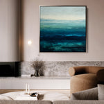 Abstract 854 Canvas Art 16" x 16" / 40 x 40 cm / Black