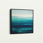 Abstract 854 Canvas Art 16" x 16" / 40 x 40 cm / Black