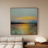 Abstract 855 Canvas Art 16" x 16" / 40 x 40 cm / Black