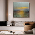 Abstract 855 Canvas Art 16" x 16" / 40 x 40 cm / Black