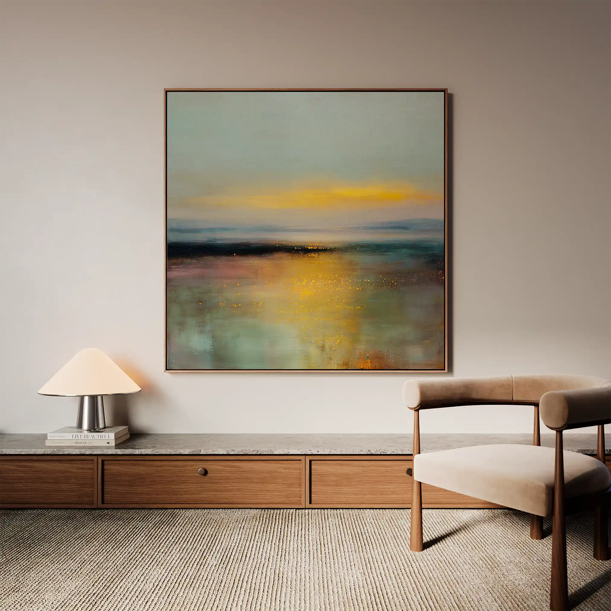 Abstract 855 Canvas Art 60 x 60 cm / Black
