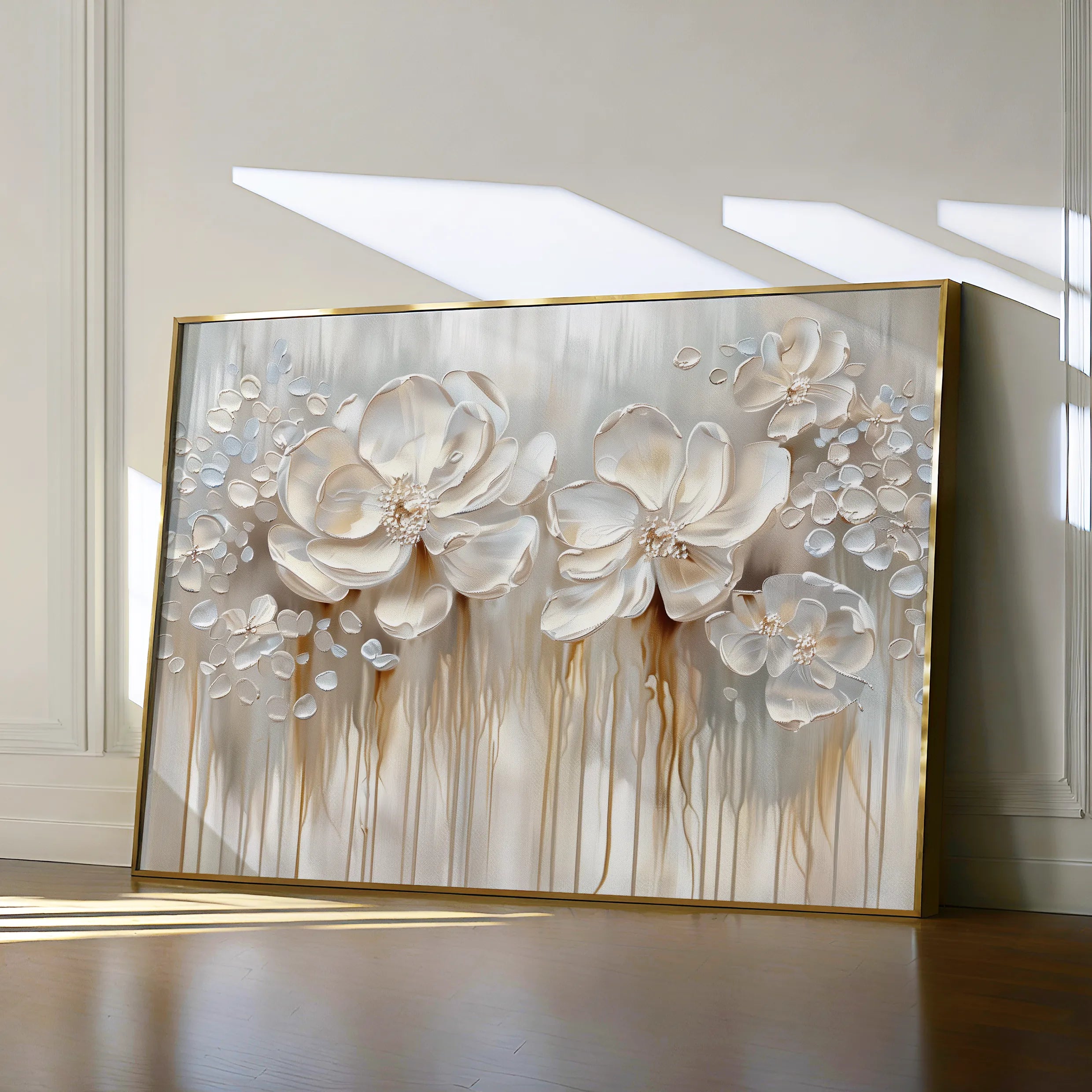 Floral 855 Canvas Art 18" x 24" / 45 x 60 cm / Black