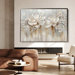 Floral 855 Canvas Art 18" x 24" / 45 x 60 cm / Black