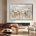 Floral 855 Canvas Art 60 x 40 cm / Black