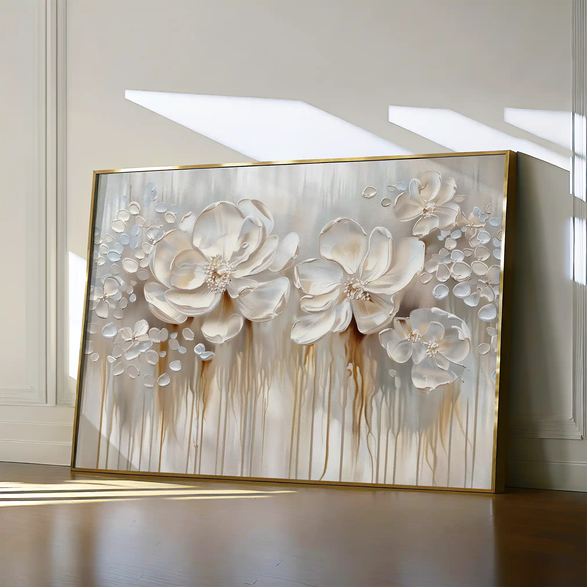 Floral 855 Canvas Art 60 x 40 cm / Black