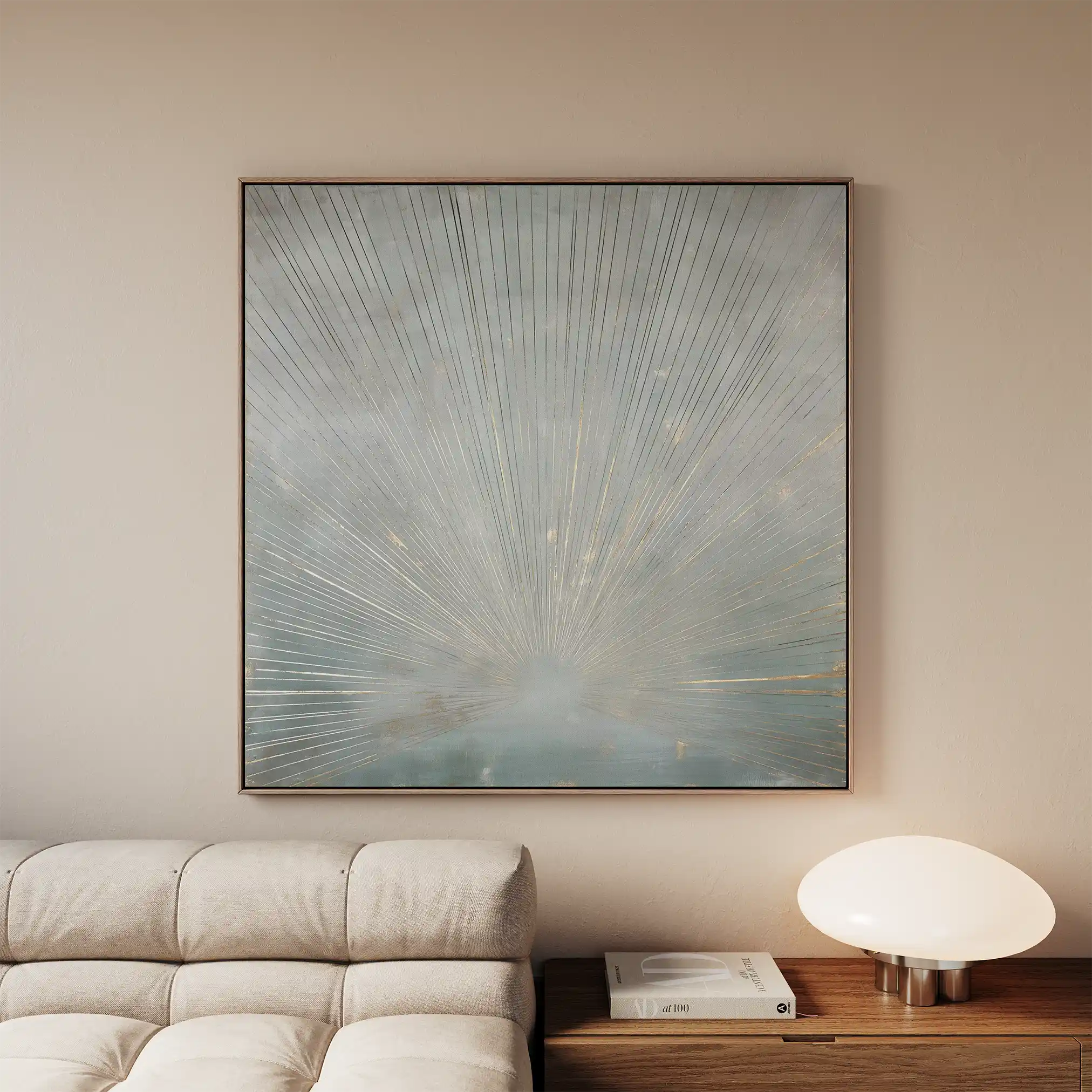 Abstract 856 Canvas Art 16" x 16" / 40 x 40 cm / Black